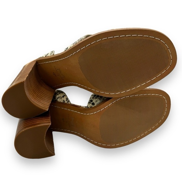 Marc Fisher Lorla Ankle Strap Block Heel Sandals, Snakeskin Embossed, Size 8.5M - Picture 12 of 13